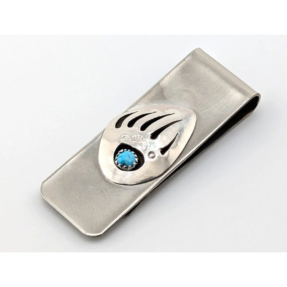 Handmade Sterling Silver Money Clip Original Navajo‎ American Men's Acces ***